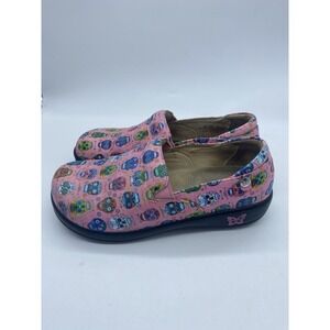 Algeria Women's‎ Size 39 Or 9 Pink Sugar Skull Nursing Shoes Clogs